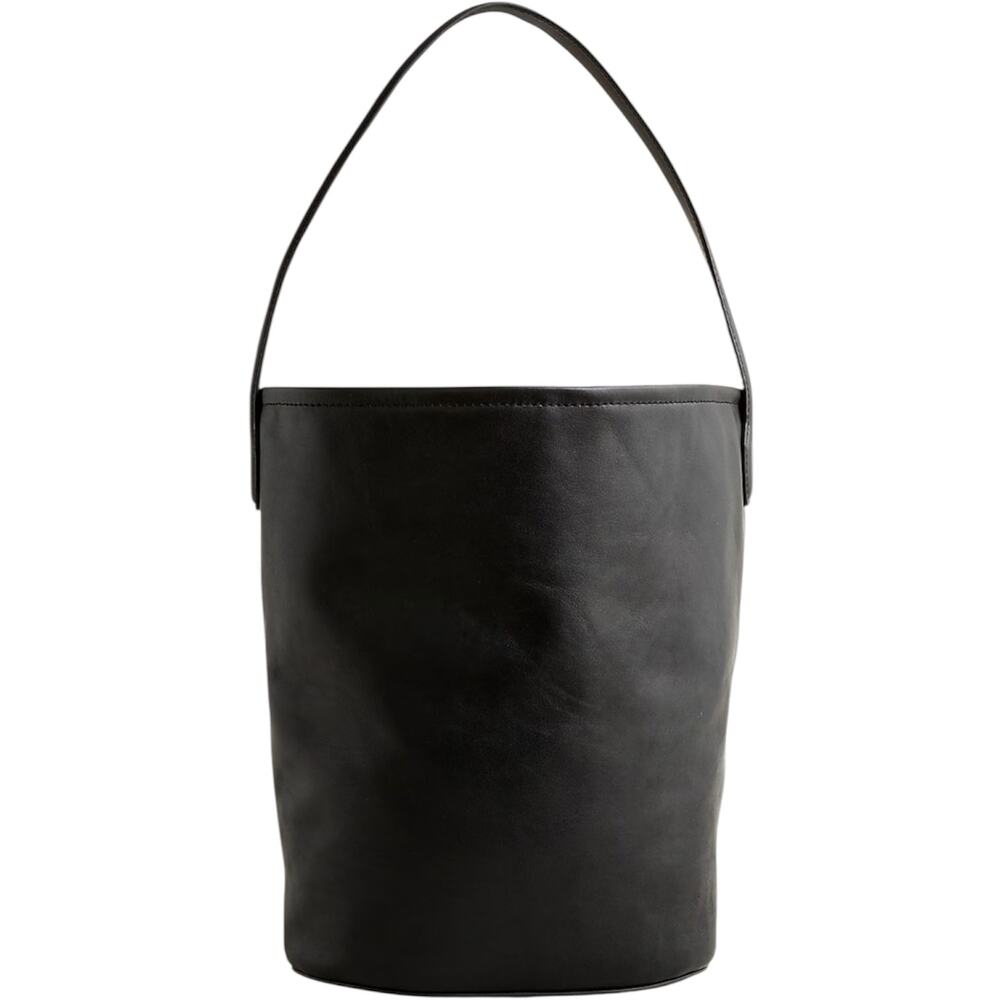 J. Crew Berkeley Bucket Bag 13" Laptop Leather Suede Strap Navy Blue Black